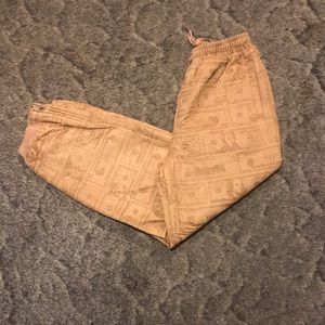 Men’s PWT money print tan drawstring jogger